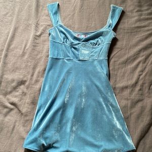 Blue velvet urban outfitters dress size XS